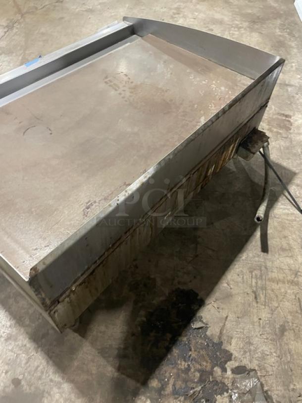 Elmer Schultz Commercial Stainless Steel Electric Powered Countertop Flat Griddle! With Thermostatic Controls! With Back & Side Splash! On Legs! - Image 4 of 7