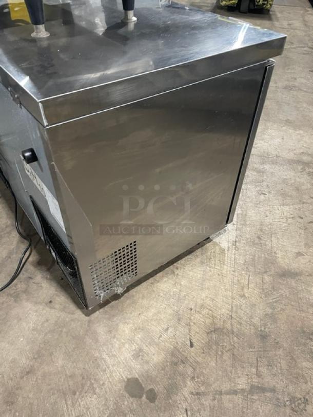 Atosa! 2021! Late Model! Commercial Stainless Steel 2 Door Undercounter Worktop Refrigerator! Energy Star Certified! With Poly Coated Wire Racks! Model: MGF8402GR SN: MGF8402GRAUS1T0321043000C40030! 115V 1 Phase! On Casters! - Image 4 of 7