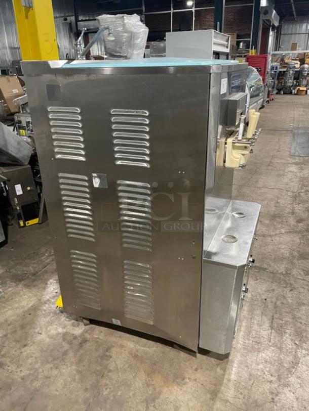 Nice! ColdElite Commercial Stainless Steel Electric Powered Dual Flavor & Twist Soft Serve Ice Cream/Frozen Yogurt Machine! Model: UF820-2 SN: 225881! 208V 3 Phase! On Casters! - Image 2 of 11