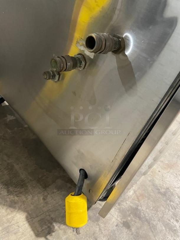 Nice! ColdElite Commercial Stainless Steel Electric Powered Dual Flavor & Twist Soft Serve Ice Cream/Frozen Yogurt Machine! Model: UF820-2 SN: 225881! 208V 3 Phase! On Casters! - Image 11 of 11