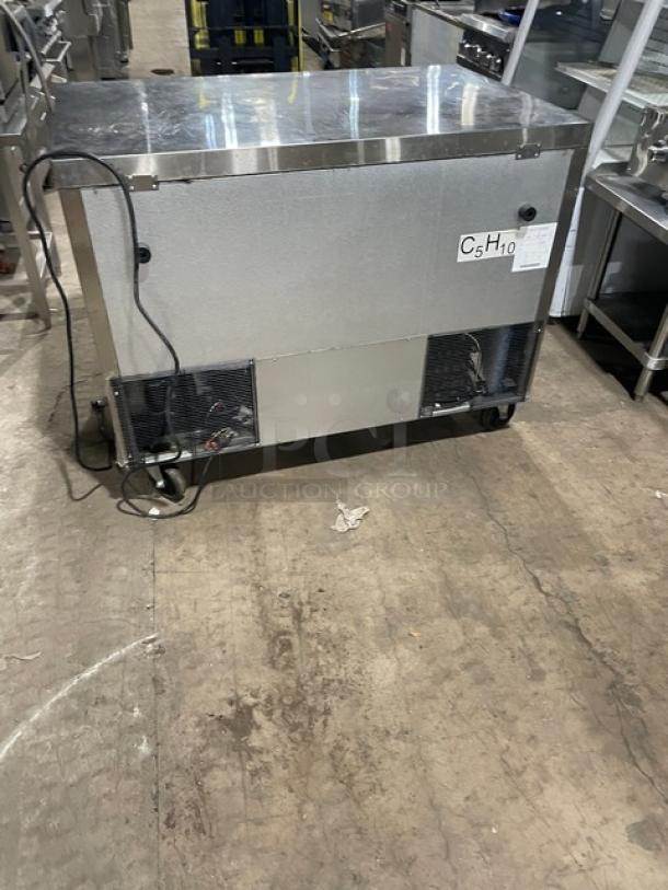 Bison Commercial Stainless Steel 2 Door Undercounter Worktop Refrigerator! Model: BUR-48 SN: BUR-4800318102600K80028! 115V 1 Phase! On Casters! - Image 4 of 7