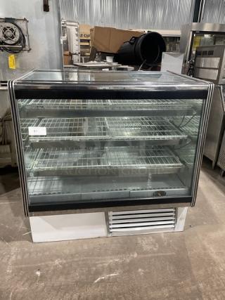 Marc Commercial Straight Glass Refrigerated Multi-Tier Meat Deli Merchandiser Display Showcase! With Poly Coated Wire Racks! - Item #1194885