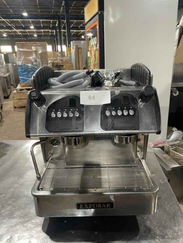 Expobar Commercial Stainless Steel Electric Powered Countertop Automatic Espresso Machine! With Steam Wand & Drip Tray! On Legs! - Image 1 of 7