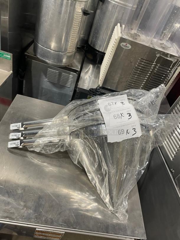 NEW! Update International Commercial Stainless Steel 12" Round Coarse Mesh China Cap Strainer! Model: CC-12C! 3X Your Bid! - Image 1 of 5
