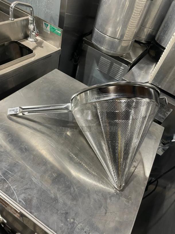 NEW! Update International Commercial Stainless Steel 12" Round Coarse Mesh China Cap Strainer! Model: CC-12C! 3X Your Bid! - Image 2 of 5