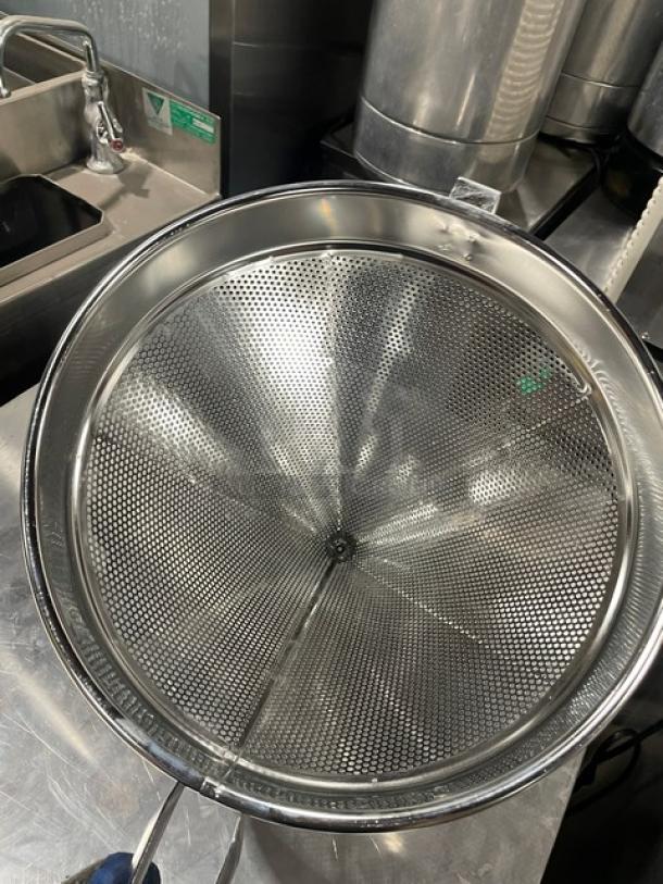 NEW! Update International Commercial Stainless Steel 12" Round Coarse Mesh China Cap Strainer! Model: CC-12C! 3X Your Bid! - Image 4 of 5