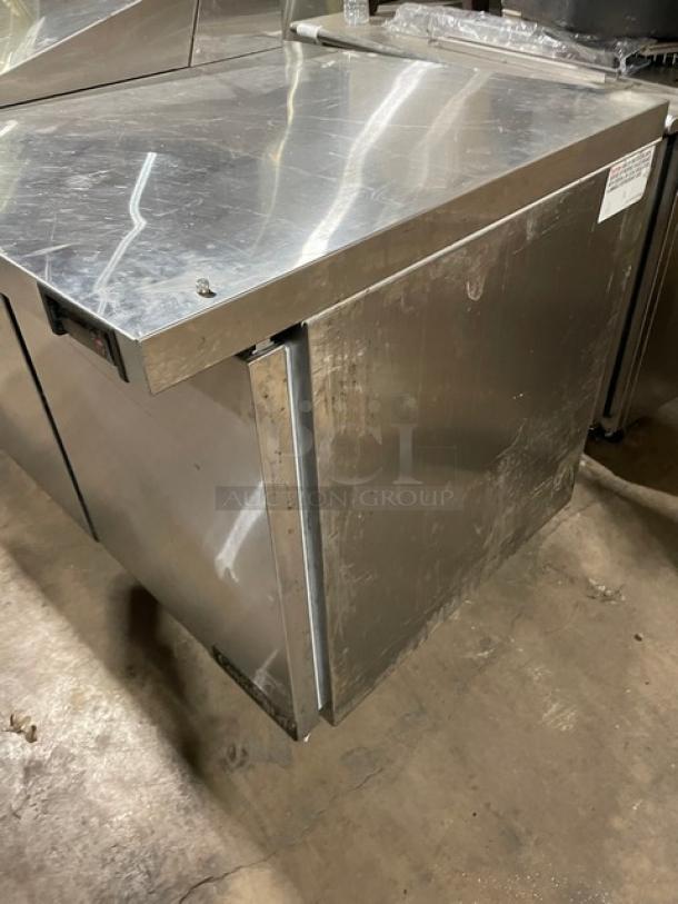 Continental Commercial Stainless Steel 3-Door Left-Side Bain Marie Style Mighty-Top Salad/Sandwich Prep Table! With Poly Coated Wire Racks! Model: SW72-N-18M SN: 16059390! 115V 1 Phase! On Casters! - Image 2 of 9