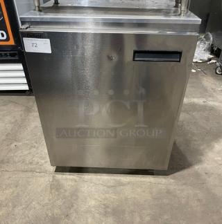 Delfield Commercial Stainless Steel Single Door Undercounter Refrigerator! Energy Star Certified! With Poly Coated Wire Rack! Model: 406CA-DHL-DD1 SN: 1205152000789! 115V 1 Phase! On Casters! - Item #1194904