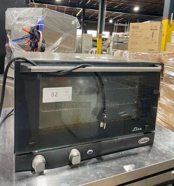 Cadco Lisa Series Commercial Stainless Steel Electric Powered Countertop 3-Pan Medium-Duty Convection Oven! Model: OV-013 SN: 2023G0073555! 120V! - Image 1 of 8