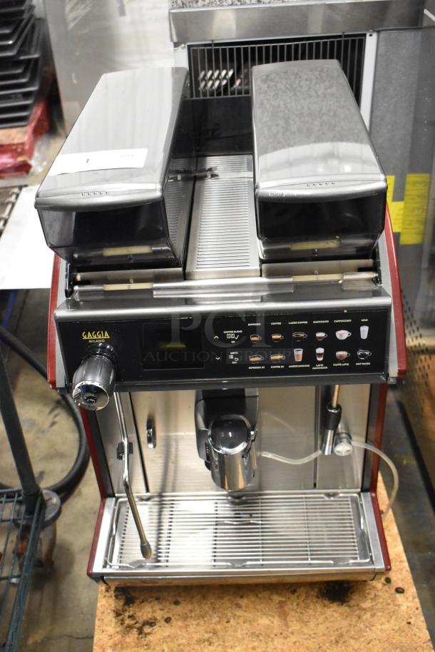 Gaggia Milano Concetto Evo Duo Super Stainless Steel Commercial Countertop Automatic Single Group Espresso Machine w/ Steam Wand and 2 Hoppers. - Image 2 of 10