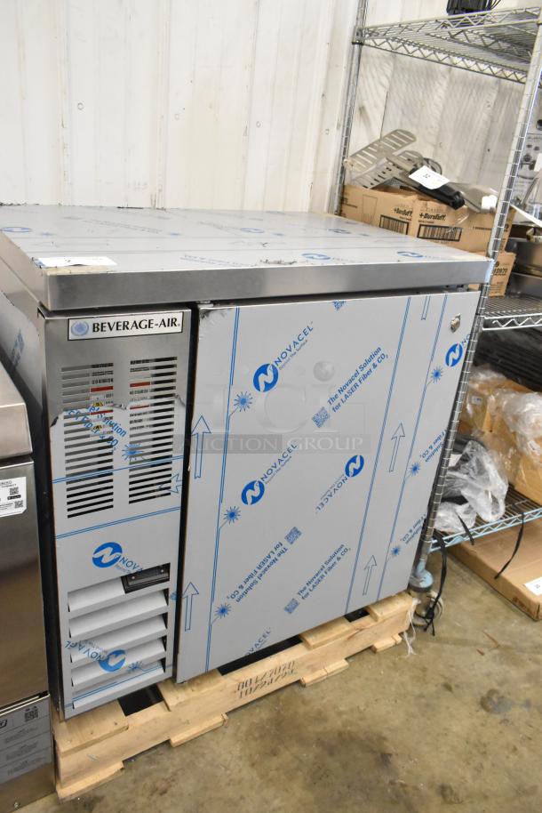 BRAND NEW SCRATCH AND DENT! Beverage Air BB36HC-1-S-27-ALT 36" Stainless Steel Counter Height Solid Door Back Bar Refrigerator. 115 Volts, 1 Phase. - Image 1 of 6