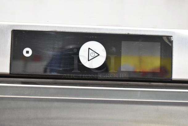 Alt text: Close-up of control panel on 2024 Hobart LXNH Stainless Steel Hi Temp Undercounter Dishwasher, scratch and dent condition.