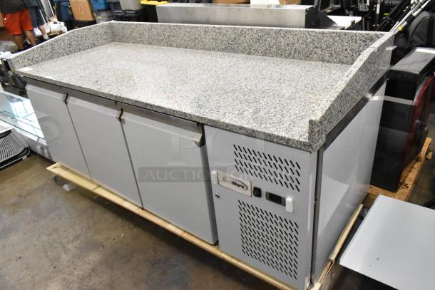 BRAND NEW SCRATCH AND DENT! KoolMore KM-RPPS-3D79-GRT Stainless Steel Commercial 3 Door Work Top Cooler w/ Granite Countertop. 115 Volts, 1 Phase. - Image 2 of 8