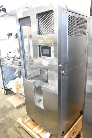 Fresh N Squeeze Stainless Steel Commercial Floor Style Citrus Juicer.