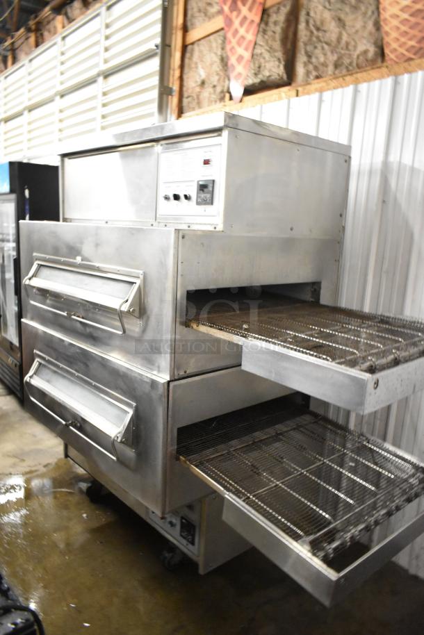 2 Middleby Marshall Stainless Steel Commercial Conveyor Pizza Oven on Commercial Casters. 2 Times Your Bid! - Image 1 of 16
