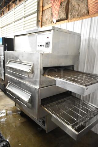 2 Middleby Marshall Stainless Steel Commercial Conveyor Pizza Oven on Commercial Casters. 2 Times Your Bid! - Item #1193630