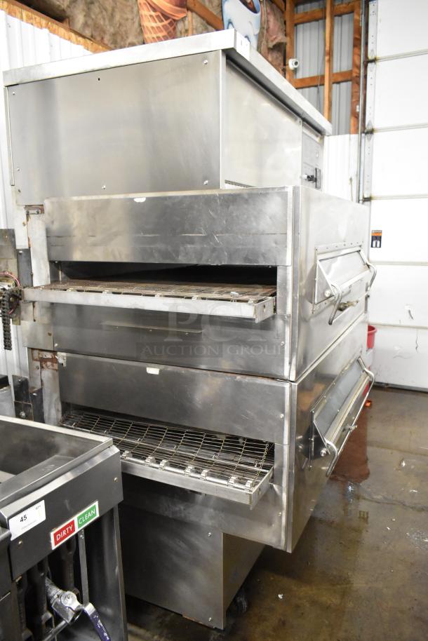 2 Middleby Marshall Stainless Steel Commercial Conveyor Pizza Oven on Commercial Casters. 2 Times Your Bid! - Image 2 of 16