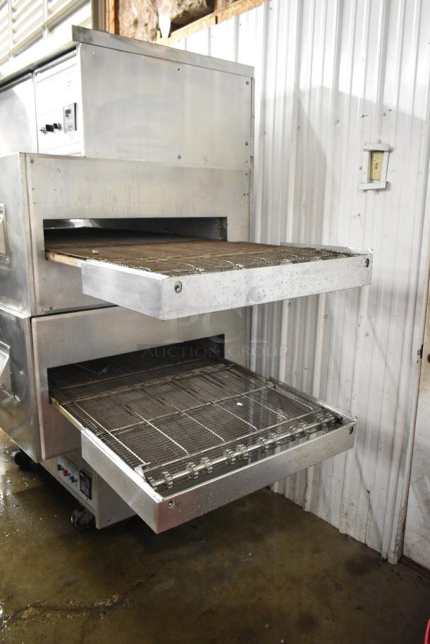 2 Middleby Marshall Stainless Steel Commercial Conveyor Pizza Oven on Commercial Casters. 2 Times Your Bid! - Image 4 of 16