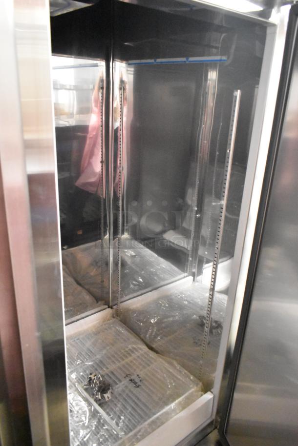 Serv-Ware RR2-HC Stainless Steel Commercial 2 Door Reach In Cooler w/ Poly Coated Racks. 115 Volts, 1 Phase. - Image 7 of 8