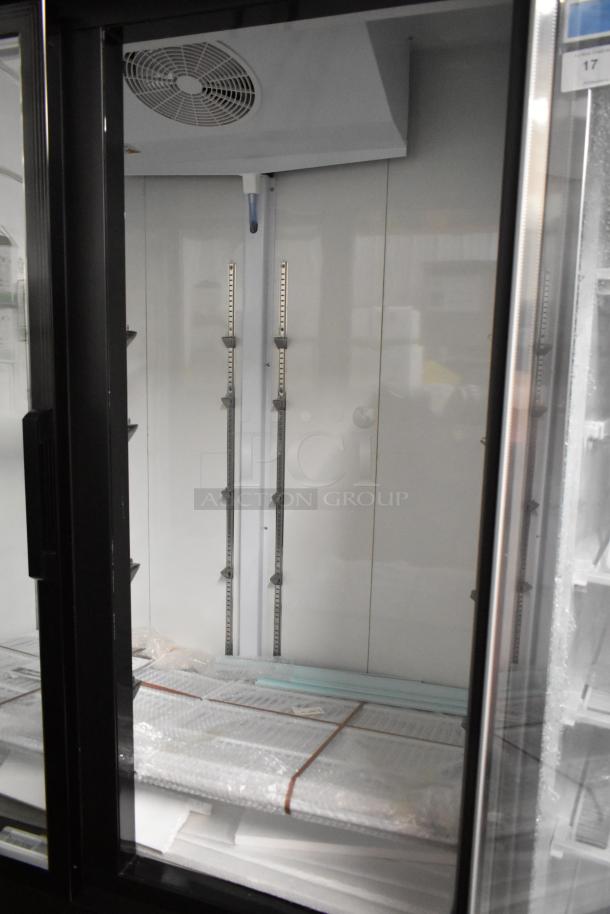 BRAND NEW SCRATCH AND DENT! 2024 KoolMore MDR-2GD-45C Metal Commercial 2 Door Reach in Cooler Merchandiser w/ Poly Coated Racks. 115 Volts, 1 Phase. - Image 4 of 7
