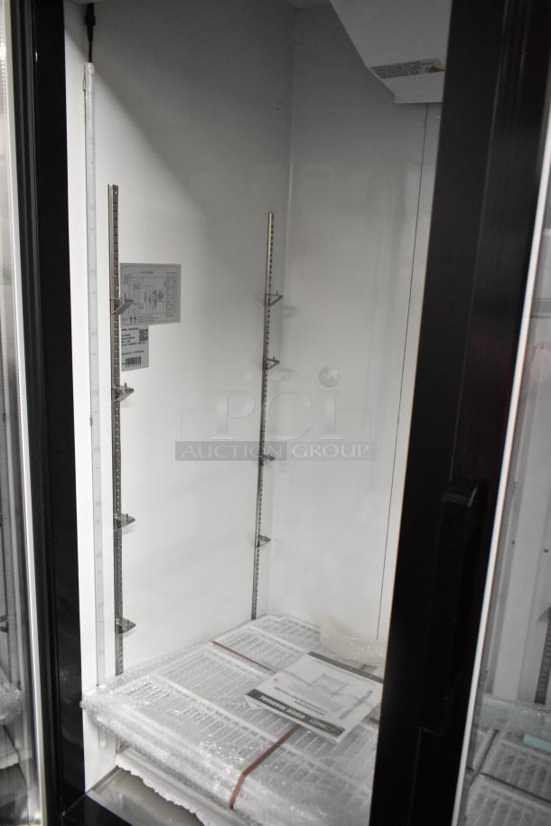 BRAND NEW SCRATCH AND DENT! 2024 KoolMore MDR-2GD-45C Metal Commercial 2 Door Reach in Cooler Merchandiser w/ Poly Coated Racks. 115 Volts, 1 Phase. - Image 5 of 7