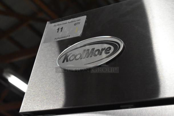 BRAND NEW SCRATCH AND DENT! 2025 KoolMore RIR-2D-SS Stainless Steel Commercial 2 Door Reach in Cooler w/ Poly Coated Racks. 115 Volts, 1 Phase. - Image 3 of 7
