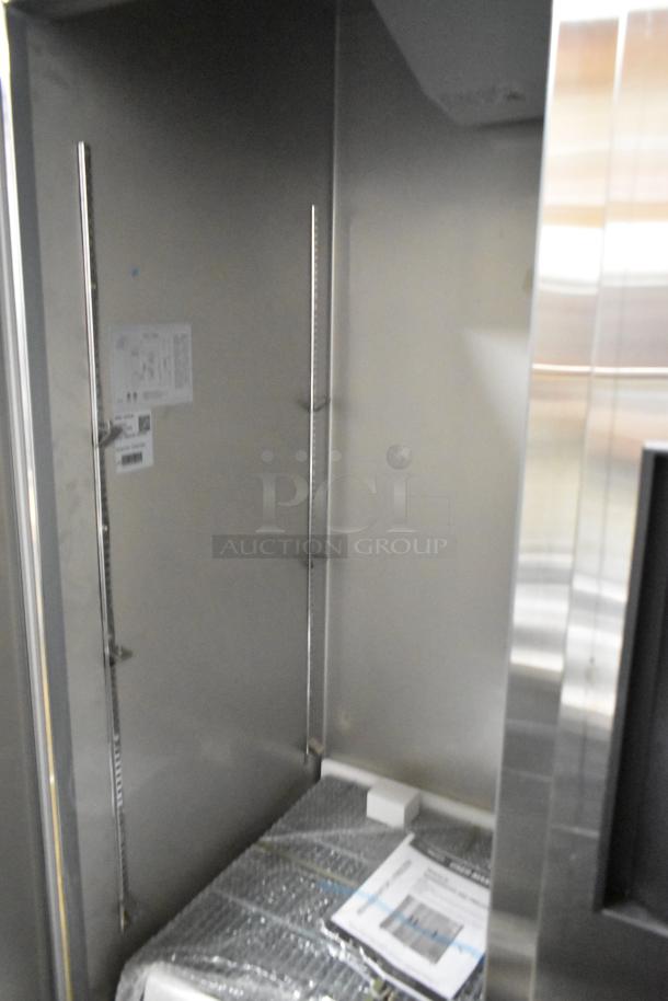 BRAND NEW SCRATCH AND DENT! 2025 KoolMore RIR-2D-SS Stainless Steel Commercial 2 Door Reach in Cooler w/ Poly Coated Racks. 115 Volts, 1 Phase. - Image 5 of 7