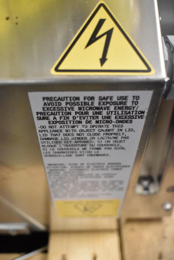 2018 Electrolux HSPP3RPRS stainless steel commercial panini press, 208V, 1 phase, safety label visible, excellent condition.