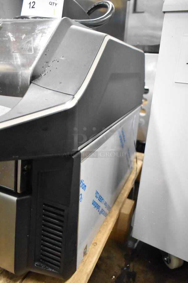 2018 Electrolux HSPP3RPRS stainless steel commercial countertop panini press, 208V, 1 Phase, with clear markings and label.
