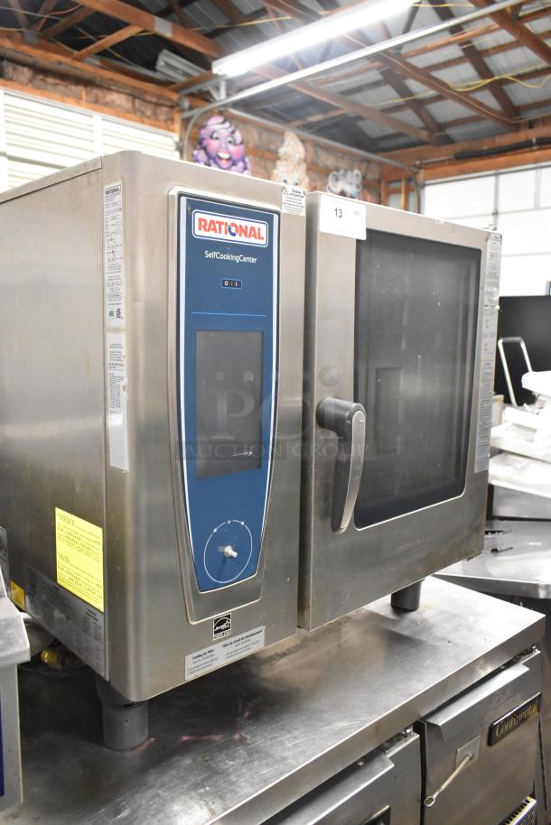 Rational SCC WE 61G Stainless Steel Commercial Countertop Natural Gas Powered SelfCookingCenter Combi Convection Oven. Door Does Not Stay Shut. - Image 3 of 10