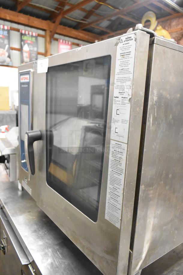 Rational SCC WE 61G Stainless Steel Commercial Countertop Natural Gas Powered SelfCookingCenter Combi Convection Oven. Door Does Not Stay Shut. - Image 4 of 10