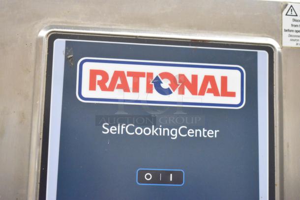 Rational SCC WE 61G Stainless Steel Commercial Countertop Natural Gas Powered SelfCookingCenter Combi Convection Oven. Door Does Not Stay Shut. - Image 5 of 10
