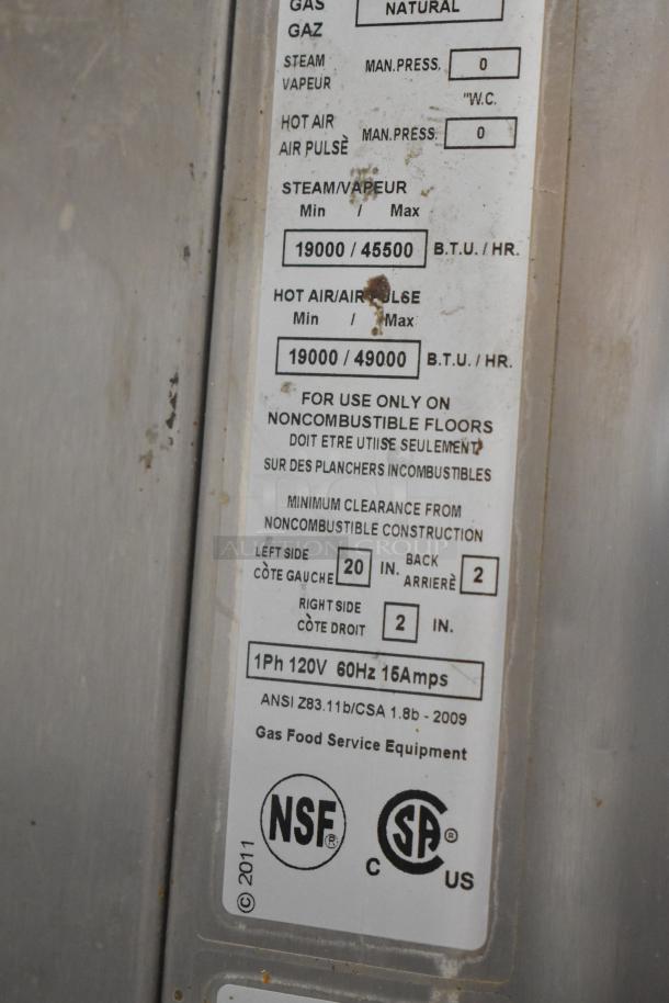 Rational SCC WE 61G Stainless Steel Commercial Countertop Natural Gas Powered SelfCookingCenter Combi Convection Oven. Door Does Not Stay Shut. - Image 9 of 10