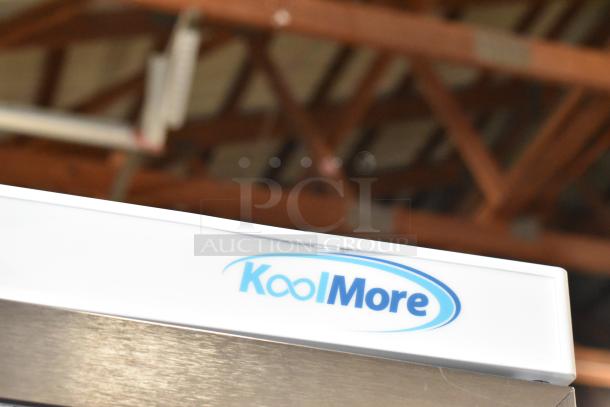 KoolMore Metal Commercial Single Door Reach In Cooler Merchandiser. See Pictures For Broken Glass. 115 Volts, 1 Phase. - Image 3 of 4