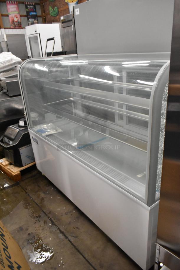BRAND NEW SCRATCH AND DENT! Avantco 193BCD60W 60" Curved Glass White Dry Bakery Display Case. 120 Volts, 1 Phase. - Image 2 of 5