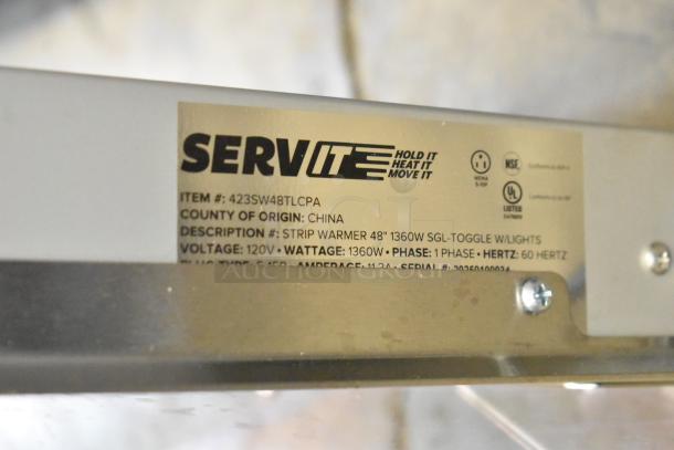 BRAND NEW SCRATCH AND DENT! ServIt 423SW48TLCPA 48" Lighted Strip Warmer with Single Toggle Control and Cord. 120 Volts, 1 Phase. - Image 6 of 6