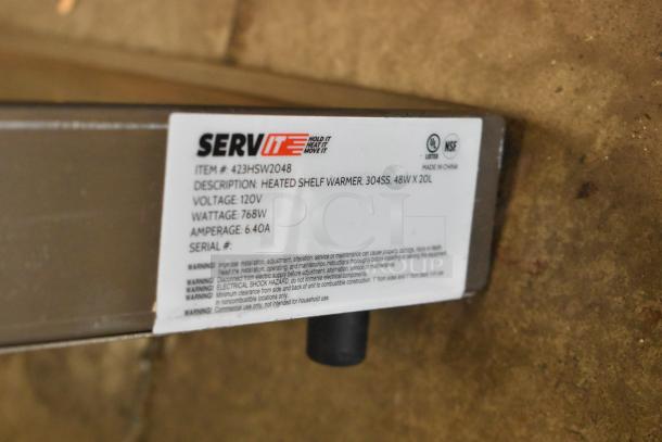 BRAND NEW SCRATCH AND DENT! ServIt 423HSW2048 48" Stainless Steel Heated Shelf Warmer. 120 Volts, 1 Phase. - Image 9 of 9