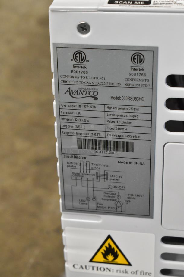 BRAND NEW SCRATCH AND DENT! Avantco 360RSD53HC 53" Countertop Refrigerated Sushi Display Case Merchandiser. 110-120 Volts, 1 Phase. - Image 7 of 7