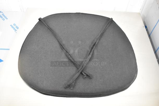 4 new Lancaster Table & Seating Vineyard peppery black chair/bar stool cushions with ties, 1" thick, scratch and dent.