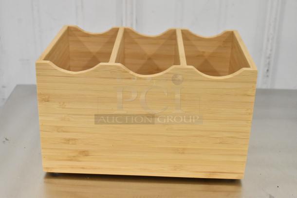 8 BRAND NEW SCRATCH AND DENT! Wooden 3 Compartment Bin. 8 Times Your Bid! - Image 3 of 5