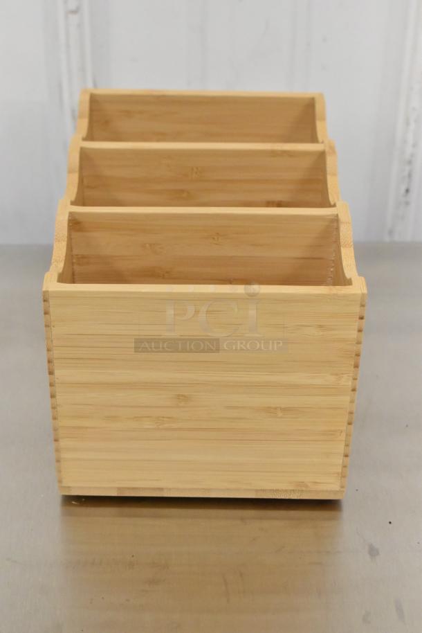 8 BRAND NEW SCRATCH AND DENT! Wooden 3 Compartment Bin. 8 Times Your Bid! - Image 4 of 5