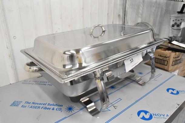 BRAND NEW SCRATCH AND DENT! Stainless Steel Chafer w/ Drop In and Lid - Image 3 of 6