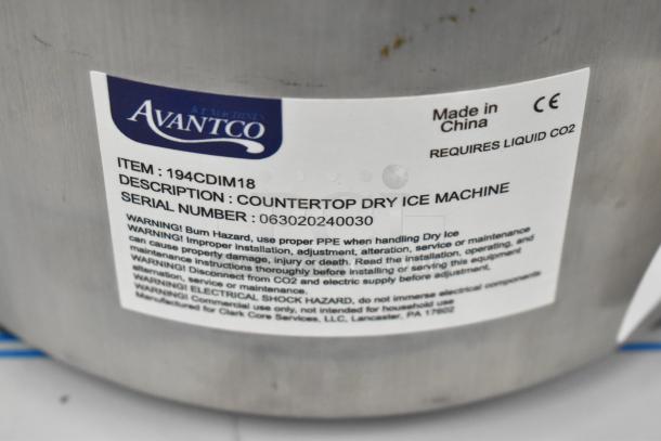 BRAND NEW SCRATCH AND DENT! Avantco 194CDIM18 CDIM-18 Mini Countertop Dry Ice Machine. 120 Volts, 1 Phase. - Image 7 of 7