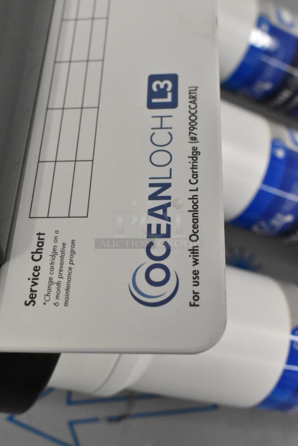 BRAND NEW SCRATCH AND DENT! OceanLoch L3 Triple Water Filtration System with Oceanloch-L3 Cartridges and Outlet Pressure Gauge - 1 Micron Rating and 5 GPM - Image 6 of 7