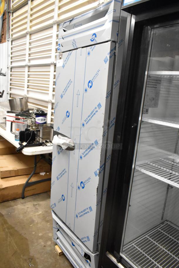BRAND NEW SCRATCH AND DENT! Beverage Air RB19HC-1S Stainless Steel Commercial Single Door Reach In Cooler w/ Poly Coated Racks. 115 Volts, 1 Phase. - Image 1 of 8
