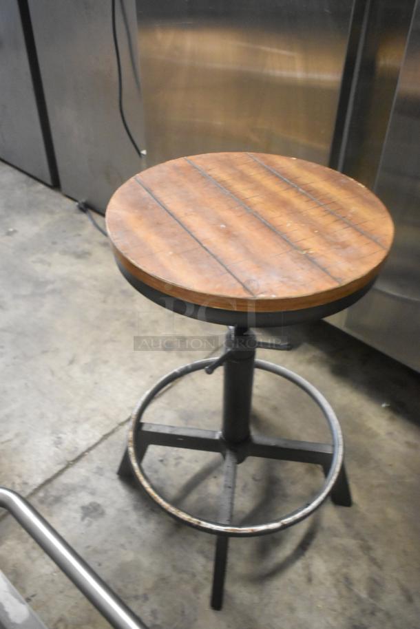 5 Wooden and Metal Stools. 5 Times Your Bid! - Image 2 of 6