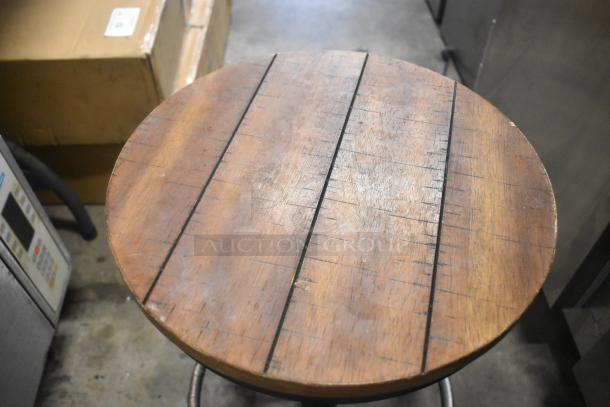 5 Wooden and Metal Stools. 5 Times Your Bid! - Image 3 of 6