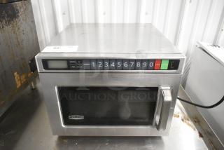 2021 Templeton TEMPCO1800W stainless steel commercial countertop microwave oven with keypad. 208-240V, 1 phase.