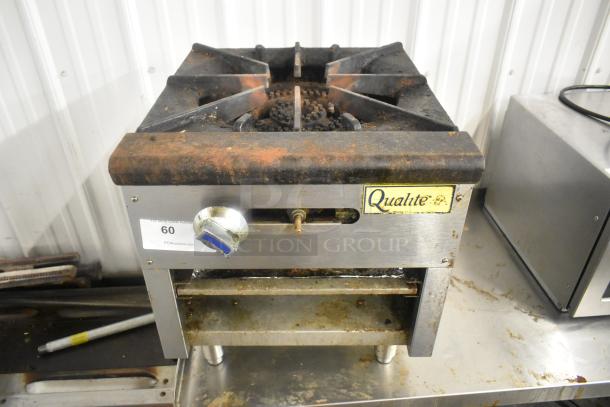 2021 Qualite QLSP-1NG Stainless Steel Commercial Countertop Natural Gas Powered Single Burner Stock Pot Range. - Image 1 of 8