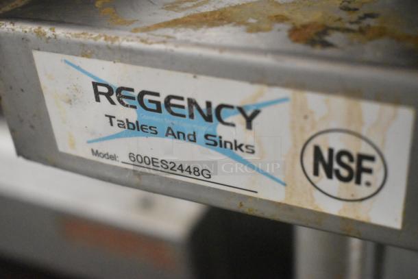 Regency 600ES2448G Stainless Steel Commercial Equipment Stand w/ Metal Under Shelf. - Image 5 of 5